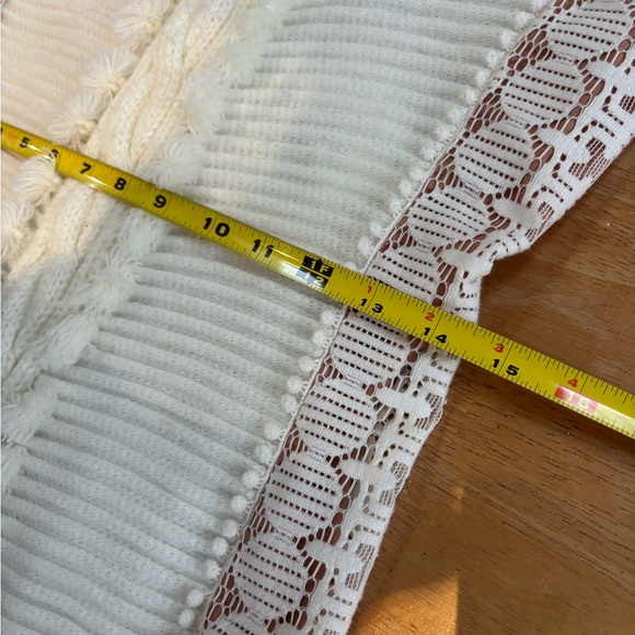 Byron Lars ivory knit and lace bodycon sweater dress 8 - Picture 9 of 10